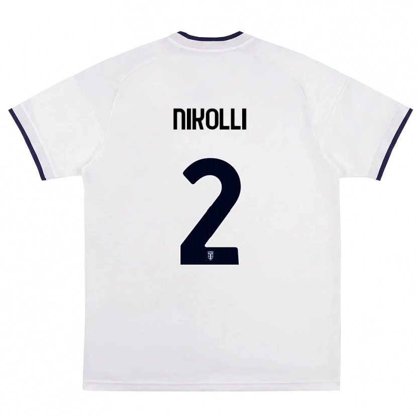 Danxen Mulher Camisola Denis Nikolli #2 Branco Vermelho Azul Real Alternativa 2026/27 Camisa Brasil