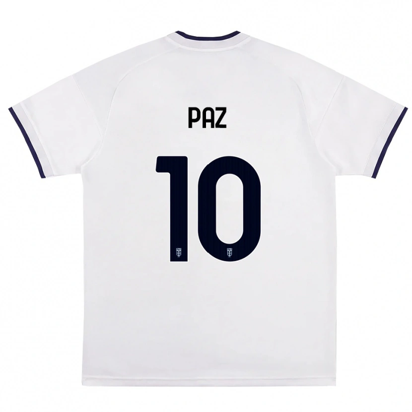 Danxen Mulher Camisola Nico Paz #10 Branco Vermelho Azul Real Alternativa 2026/27 Camisa Brasil