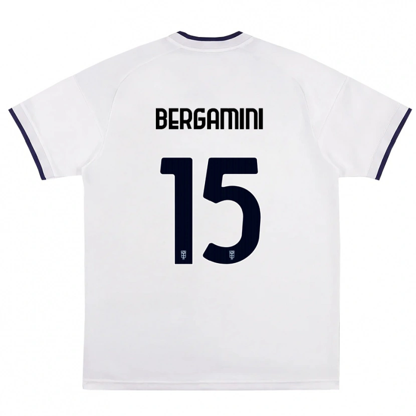 Danxen Mulher Camisola Mattia Bergamini #15 Branco Vermelho Azul Real Alternativa 2026/27 Camisa Brasil