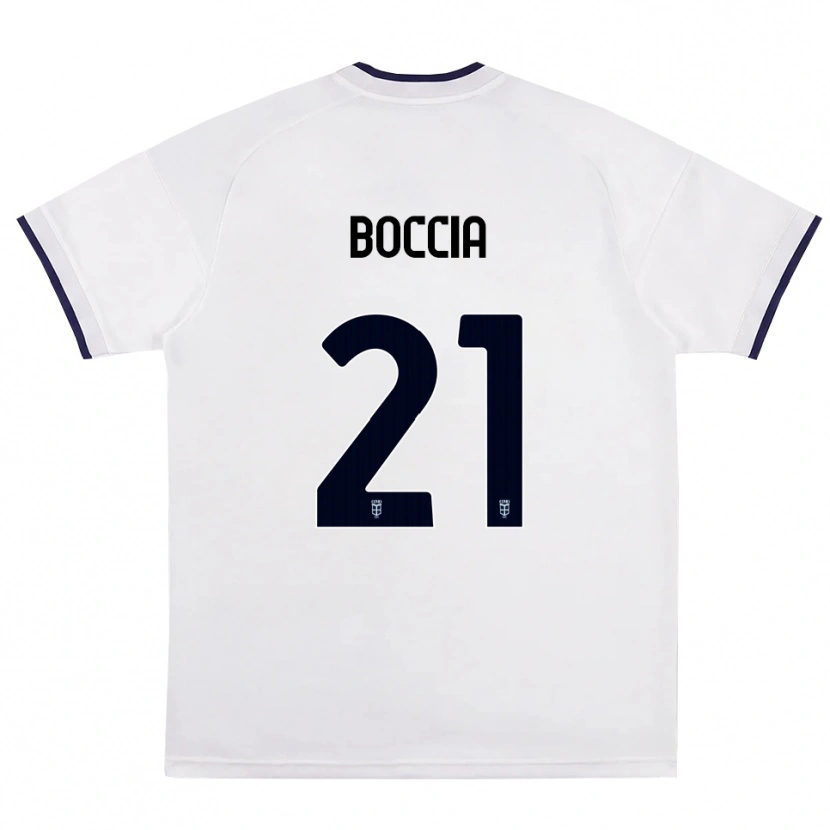 Danxen Mulher Camisola Thomas Boccia #21 Branco Vermelho Azul Real Alternativa 2026/27 Camisa Brasil