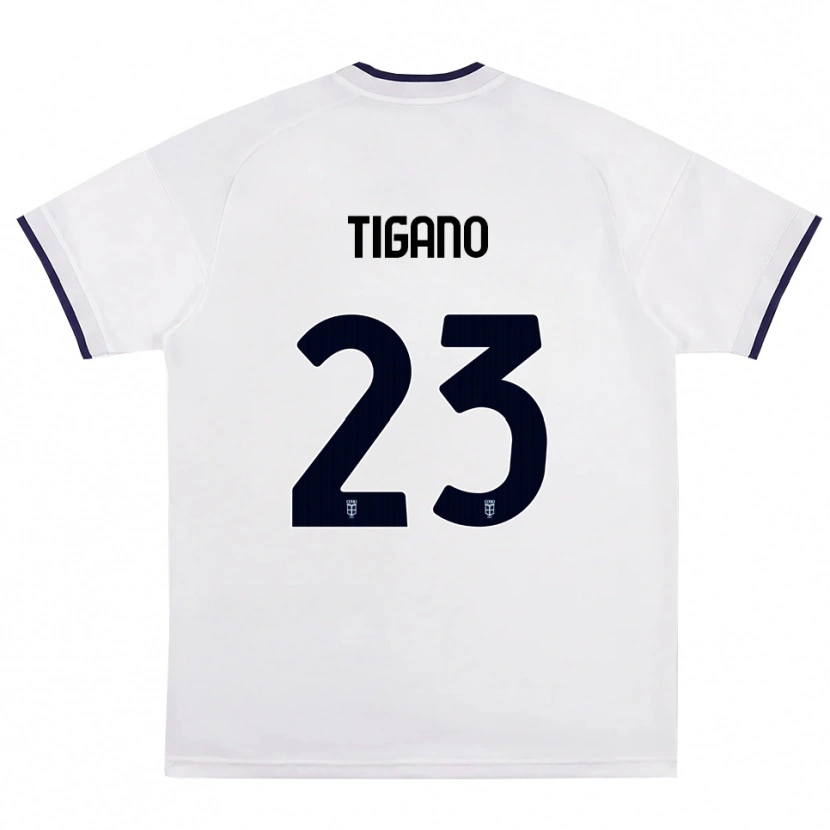 Danxen Mulher Camisola Achille Tigano #23 Branco Vermelho Azul Real Alternativa 2026/27 Camisa Brasil