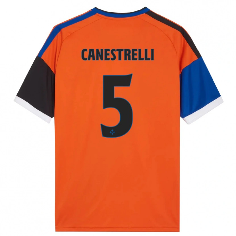 Danxen Mulher Camisola Simone Canestrelli #5 Laranja Azul Preto Branco Alternativa 2026/27 Camisa Brasil