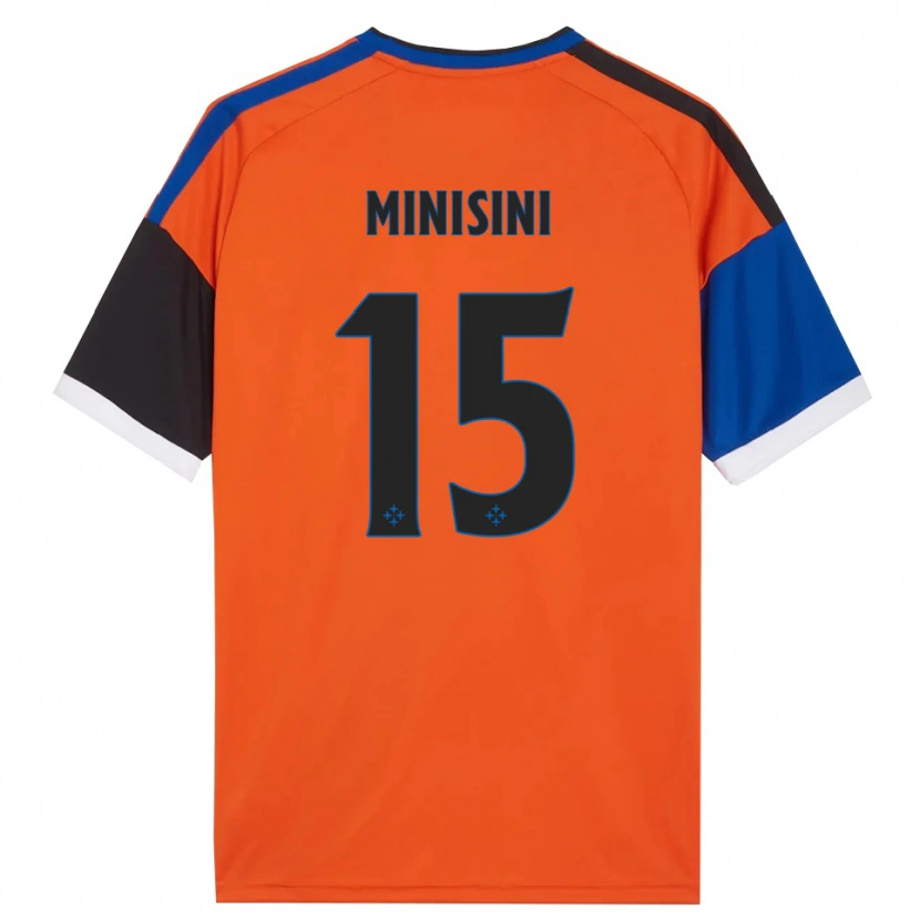 Danxen Mulher Camisola Niccolò Minisini #15 Laranja Azul Preto Branco Alternativa 2026/27 Camisa Brasil