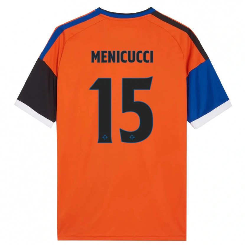 Danxen Mulher Camisola Edoardo Menicucci #15 Laranja Azul Preto Branco Alternativa 2026/27 Camisa Brasil