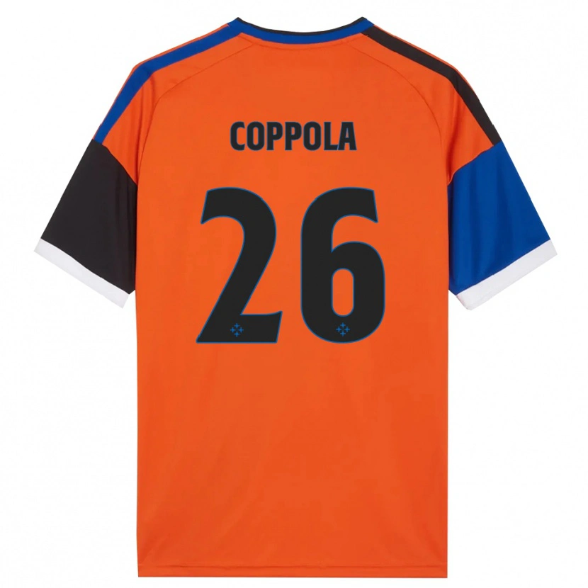 Danxen Mulher Camisola Francesco Coppola #26 Laranja Azul Preto Branco Alternativa 2026/27 Camisa Brasil