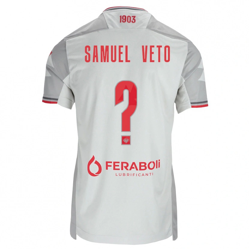 Danxen Mulher Camisola Djoloelie Samuel Veto #0 Cinza Branco Vermelho Alternativa 2026/27 Camisa Brasil