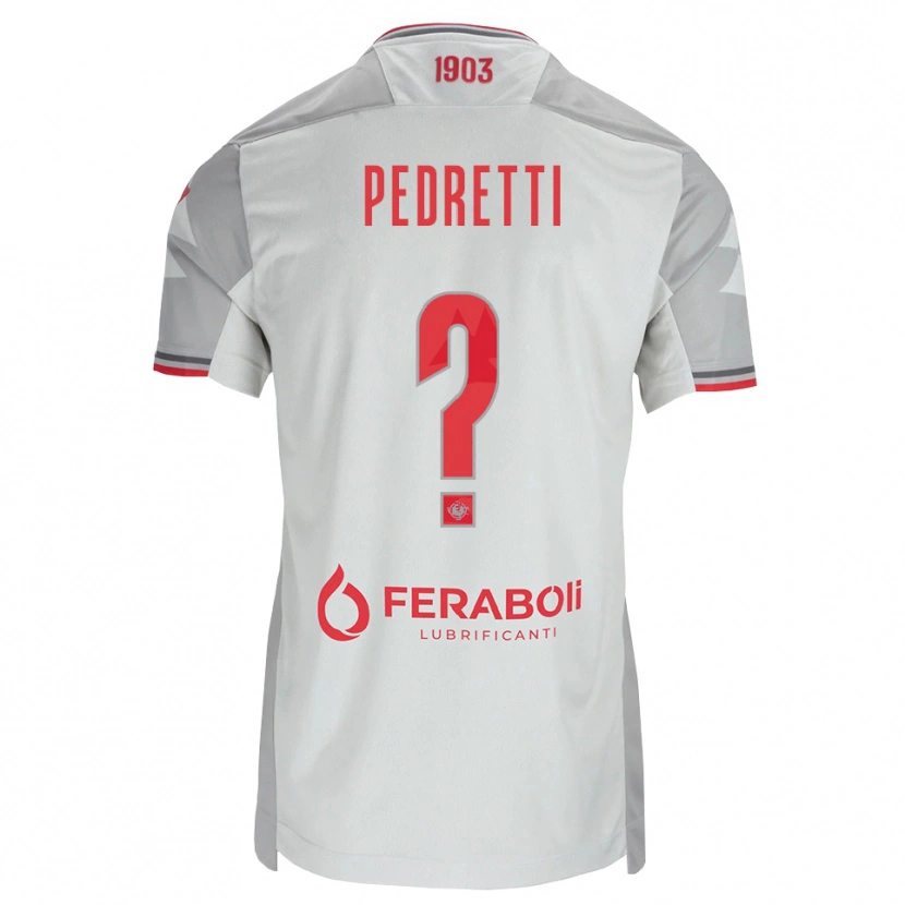 Danxen Mulher Camisola Luca Pedretti #0 Cinza Branco Vermelho Alternativa 2026/27 Camisa Brasil