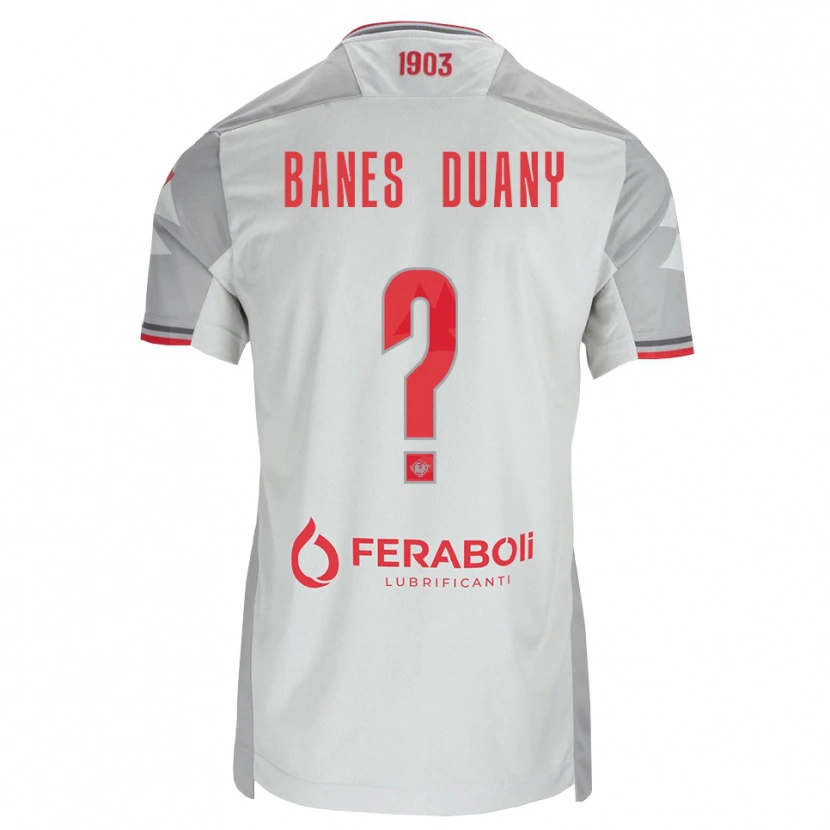 Danxen Mulher Camisola Alessandro Banes Duany #0 Cinza Branco Vermelho Alternativa 2026/27 Camisa Brasil