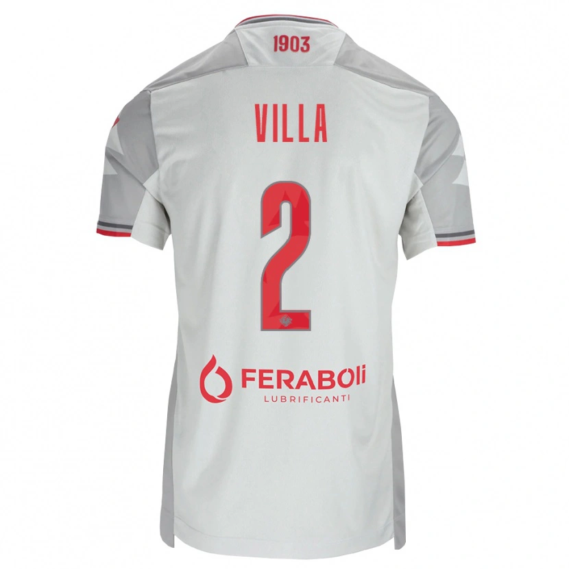 Danxen Mulher Camisola Riccardo Villa #2 Cinza Branco Vermelho Alternativa 2026/27 Camisa Brasil