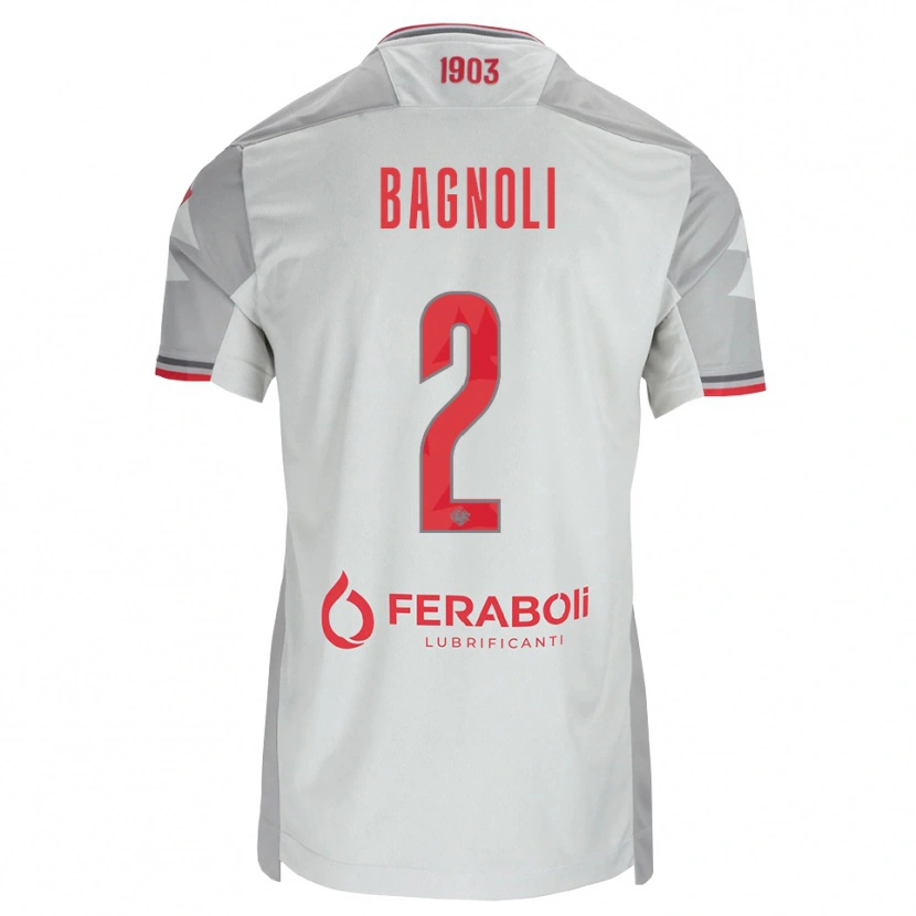 Danxen Mulher Camisola Edoardo Bagnoli #2 Cinza Branco Vermelho Alternativa 2026/27 Camisa Brasil