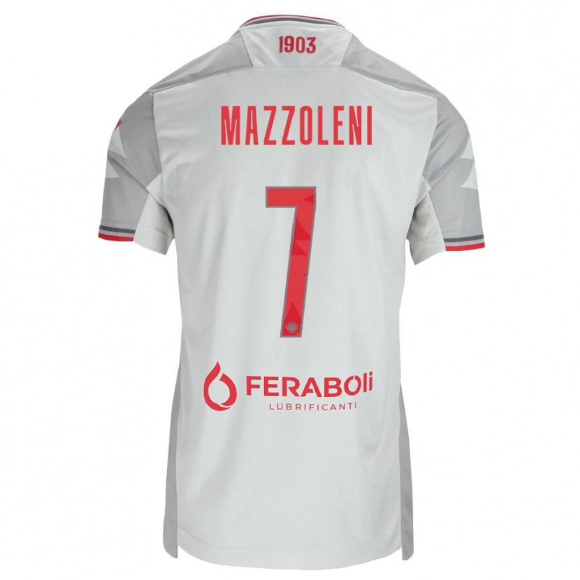 Danxen Mulher Camisola Andrea Mazzoleni #7 Cinza Branco Vermelho Alternativa 2026/27 Camisa Brasil