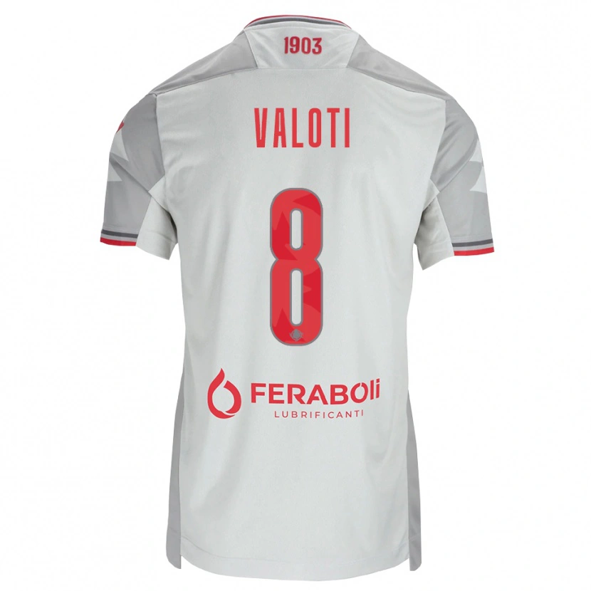 Danxen Mulher Camisola Mattia Valoti #8 Cinza Branco Vermelho Alternativa 2026/27 Camisa Brasil