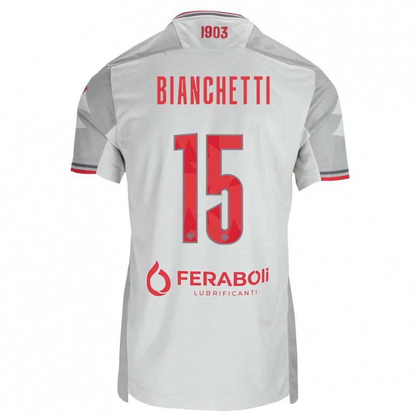 Danxen Mulher Camisola Matteo Bianchetti #15 Cinza Branco Vermelho Alternativa 2026/27 Camisa Brasil