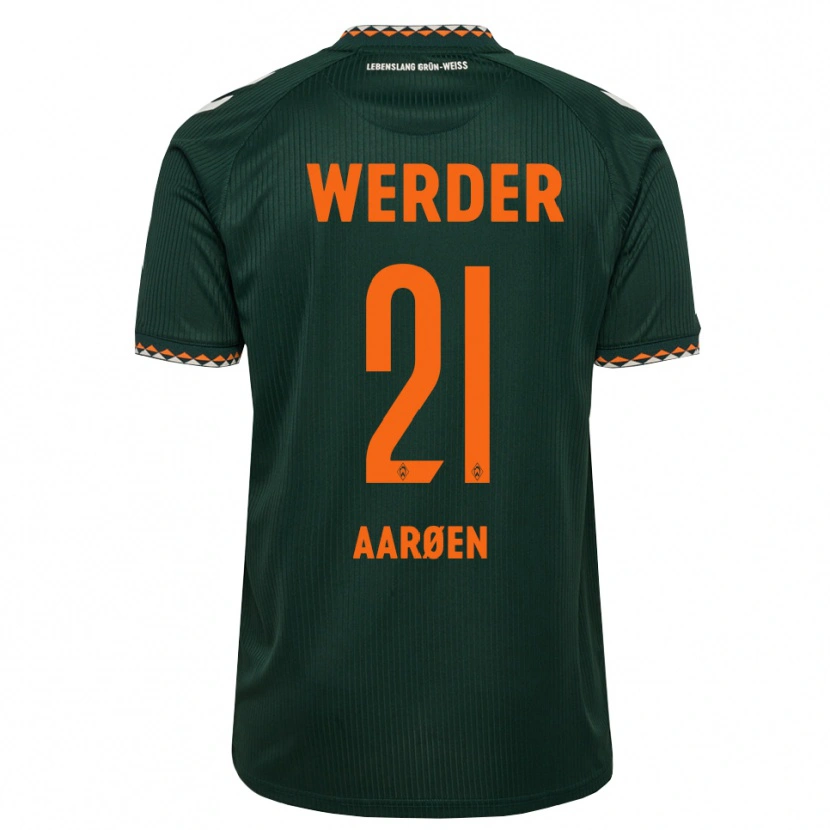Danxen Mulher Camisola Isak Hansen-Aaröen #21 Verde Escuro Laranja Branco Alternativa 2026/27 Camisa Brasil
