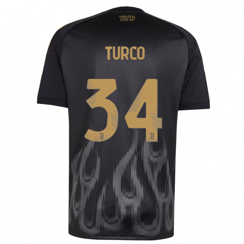 Danxen Mulher Camisola Stefano Turco #34 Preto Marrom Terceiro 2026/27 Camisa Brasil
