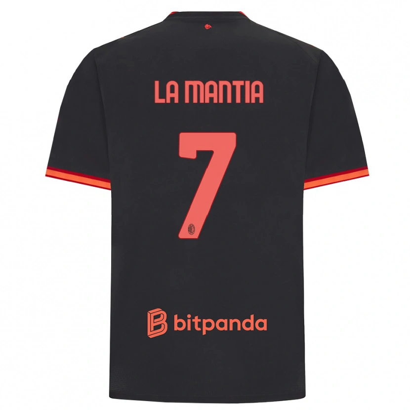 Danxen Mulher Camisola Simon La Mantia #7 Preto Vermelho Terceiro 2026/27 Camisa Brasil