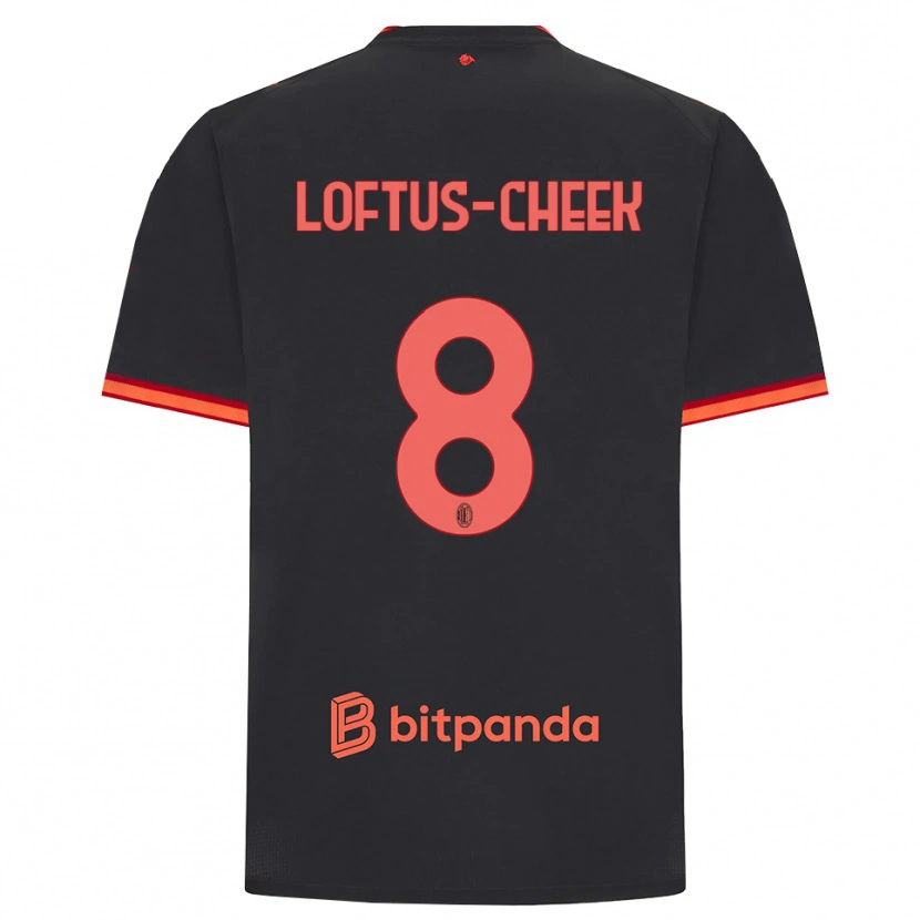 Danxen Mulher Camisola Ruben Loftus-Cheek #8 Preto Vermelho Terceiro 2026/27 Camisa Brasil