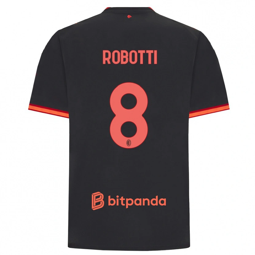 Danxen Mulher Camisola Giovanni Robotti #8 Preto Vermelho Terceiro 2026/27 Camisa Brasil