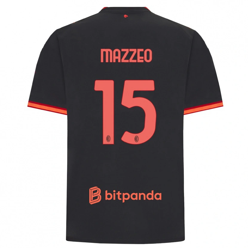Danxen Mulher Camisola Kevin Mazzeo #15 Preto Vermelho Terceiro 2026/27 Camisa Brasil