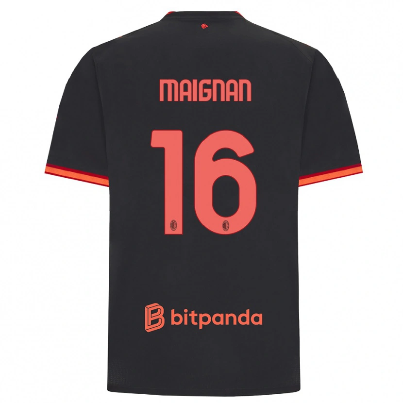 Danxen Mulher Camisola Mike Maignan #16 Preto Vermelho Terceiro 2026/27 Camisa Brasil