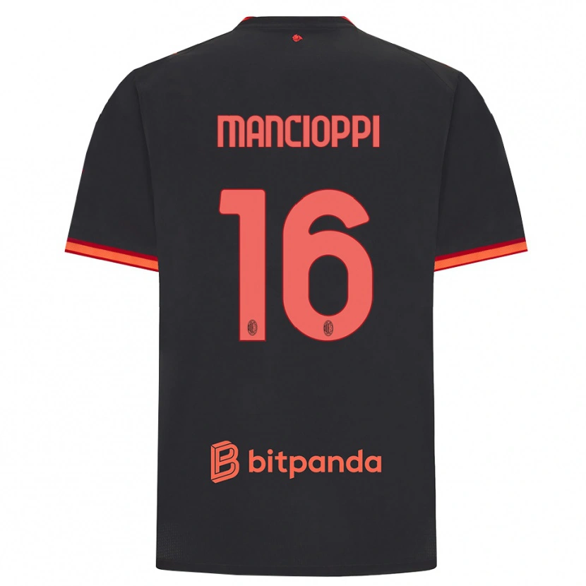 Danxen Mulher Camisola Tommaso Mancioppi #16 Preto Vermelho Terceiro 2026/27 Camisa Brasil