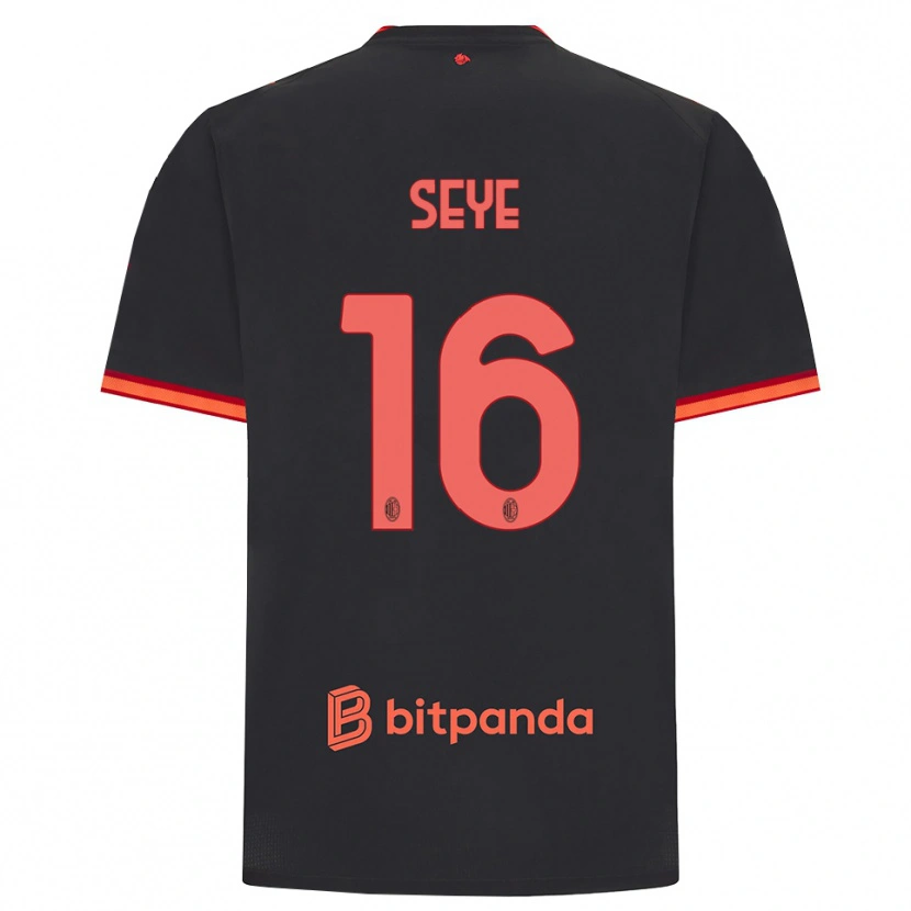Danxen Mulher Camisola Abdou Seye #16 Preto Vermelho Terceiro 2026/27 Camisa Brasil