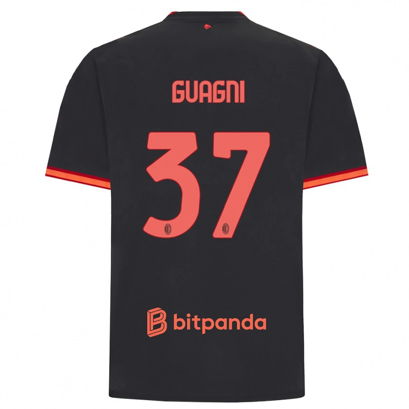 Danxen Mulher Camisola Alia Guagni #37 Preto Vermelho Terceiro 2026/27 Camisa Brasil