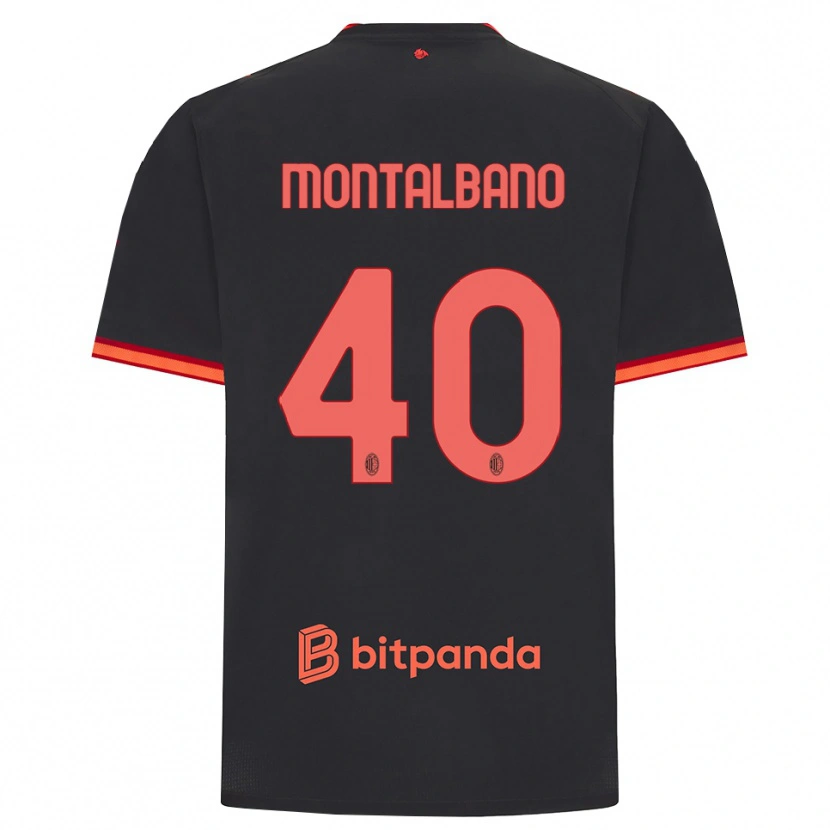 Danxen Mulher Camisola Nicolo Montalbano #40 Preto Vermelho Terceiro 2026/27 Camisa Brasil