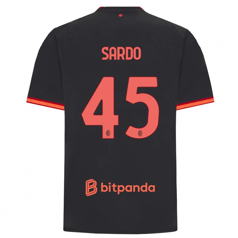 Danxen Mulher Camisola Jacopo Sardo #45 Preto Vermelho Terceiro 2026/27 Camisa Brasil