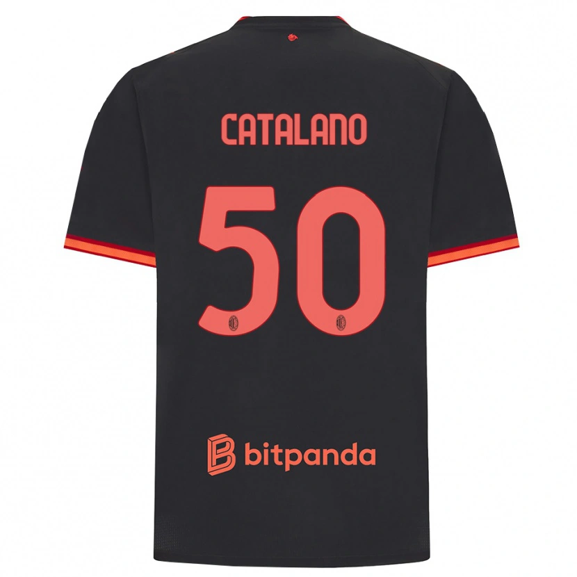 Danxen Mulher Camisola Alessio Catalano #50 Preto Vermelho Terceiro 2026/27 Camisa Brasil
