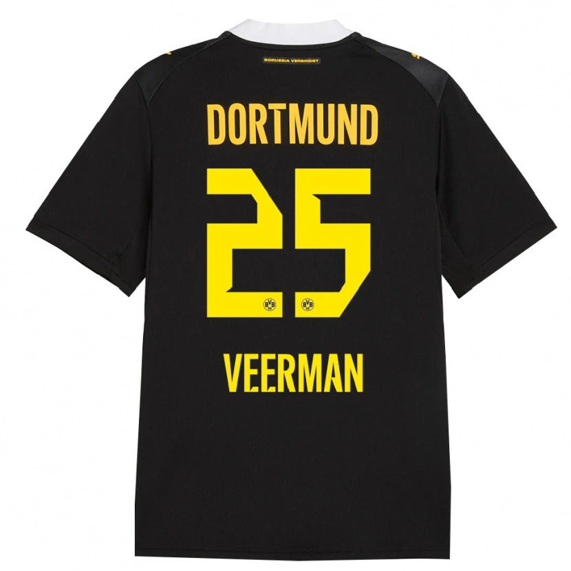 Danxen Criança Camisola Joey Veerman #25 Preto Vermelho Amarelo Alternativa 2026/27 Camisa Brasil