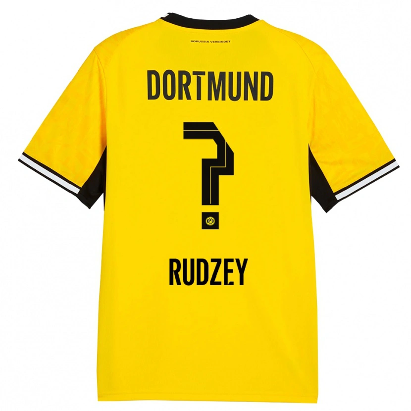 Danxen Criança Camisola Nazariy Rudzey #0 Amarelo Preto Branco Principal 2026/27 Camisa Brasil