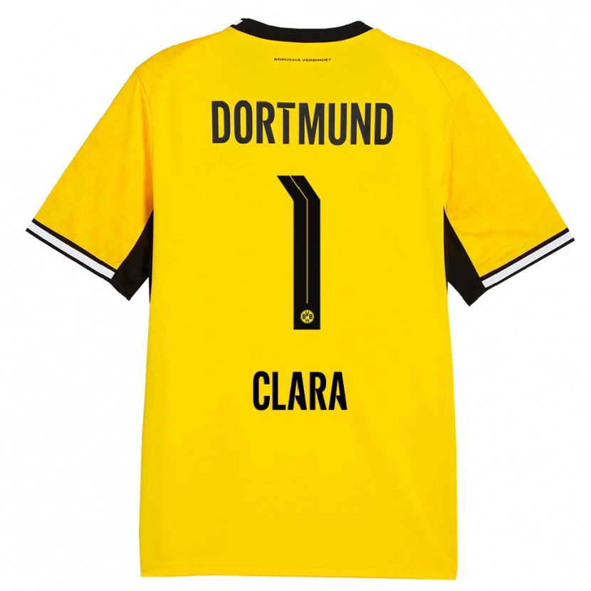 Danxen Criança Camisola Woltering Clara #1 Amarelo Preto Branco Principal 2026/27 Camisa Brasil