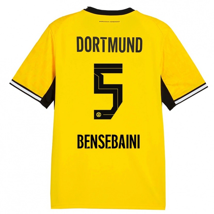 Danxen Criança Camisola Ramy Bensebaini #5 Amarelo Preto Branco Principal 2026/27 Camisa Brasil