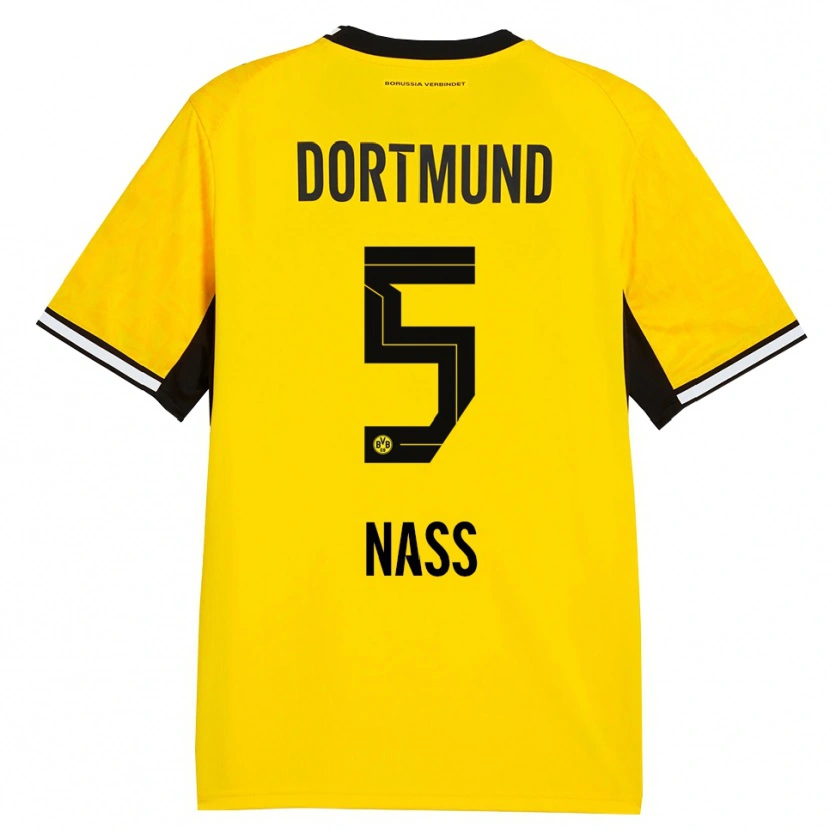 Danxen Criança Camisola Maximilian Nass #5 Amarelo Preto Branco Principal 2026/27 Camisa Brasil