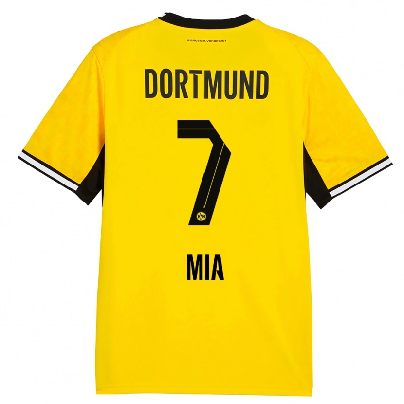 Danxen Criança Camisola Zschocke Mia #7 Amarelo Preto Branco Principal 2026/27 Camisa Brasil