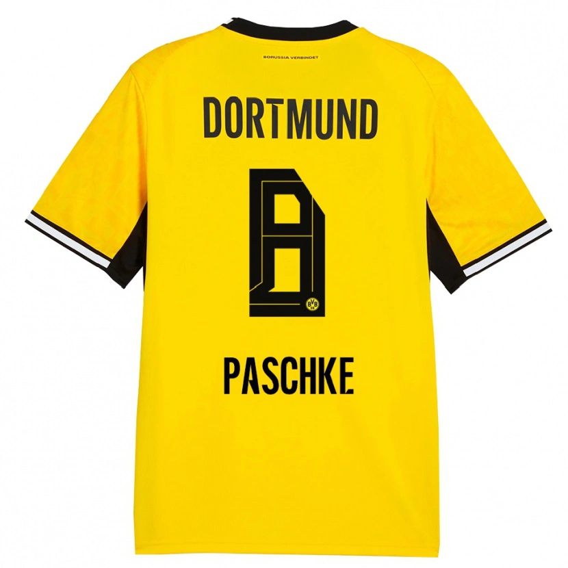 Danxen Criança Camisola Felix Paschke #8 Amarelo Preto Branco Principal 2026/27 Camisa Brasil