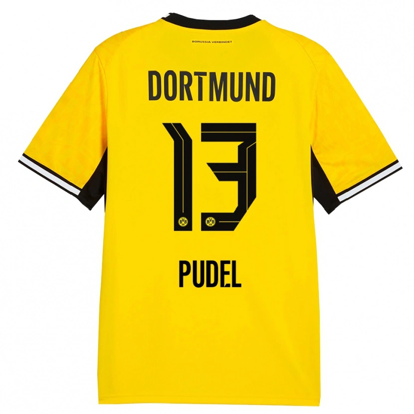 Danxen Criança Camisola Bjarne Pudel #13 Amarelo Preto Branco Principal 2026/27 Camisa Brasil