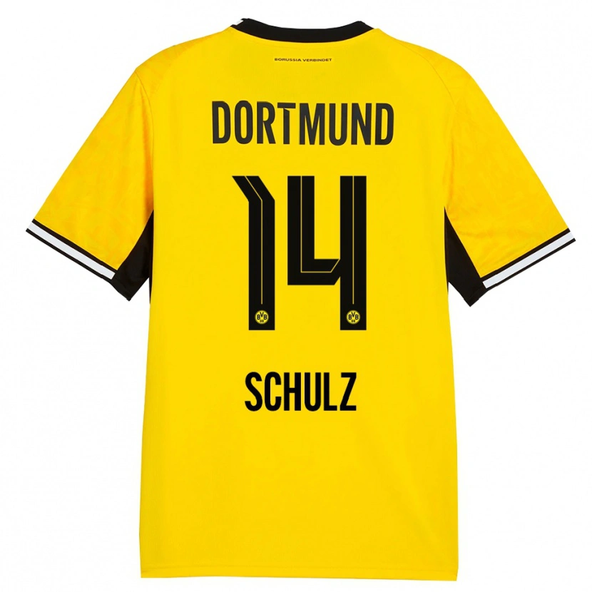 Danxen Criança Camisola Nico Schulz #14 Amarelo Preto Branco Principal 2026/27 Camisa Brasil
