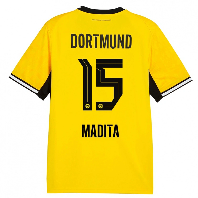 Danxen Criança Camisola Kohorst Madita #15 Amarelo Preto Branco Principal 2026/27 Camisa Brasil
