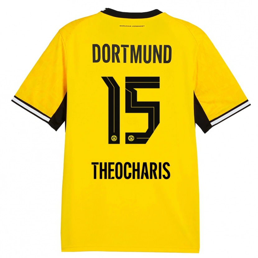 Danxen Criança Camisola Elefterios Theocharis #15 Amarelo Preto Branco Principal 2026/27 Camisa Brasil