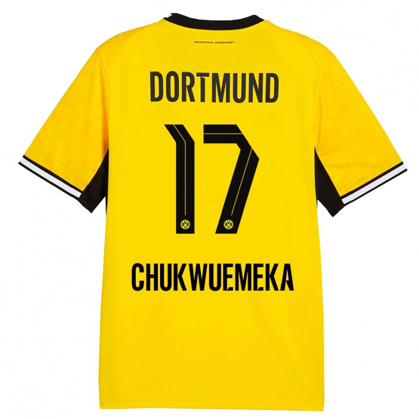 Danxen Criança Camisola Carney Chukwuemeka #17 Amarelo Preto Branco Principal 2026/27 Camisa Brasil