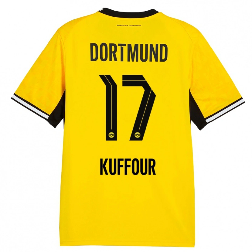 Danxen Criança Camisola Lloyd-Addo Kuffour #17 Amarelo Preto Branco Principal 2026/27 Camisa Brasil
