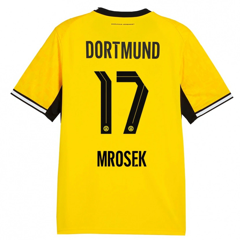 Danxen Criança Camisola Noah Mrosek #17 Amarelo Preto Branco Principal 2026/27 Camisa Brasil