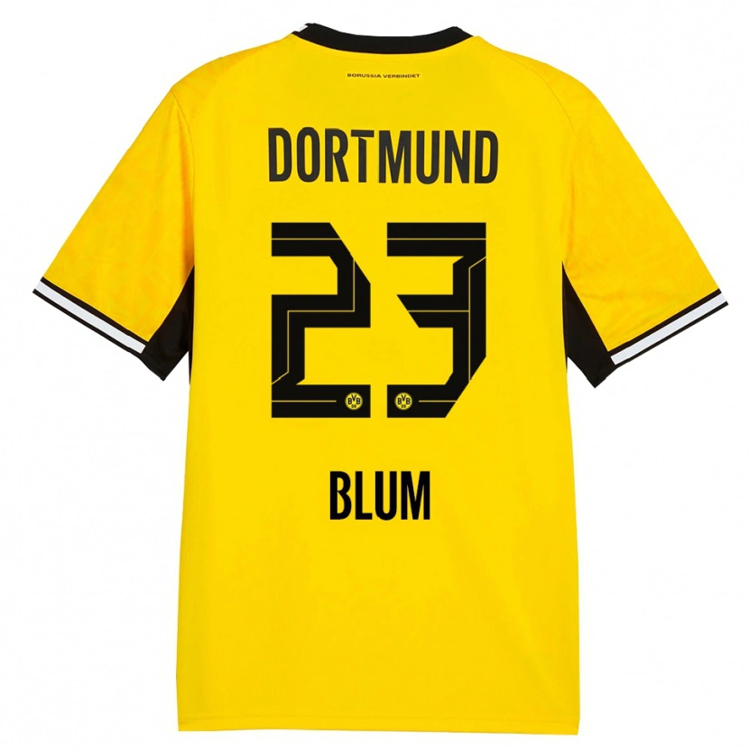 Danxen Criança Camisola Caroline Blum #23 Amarelo Preto Branco Principal 2026/27 Camisa Brasil