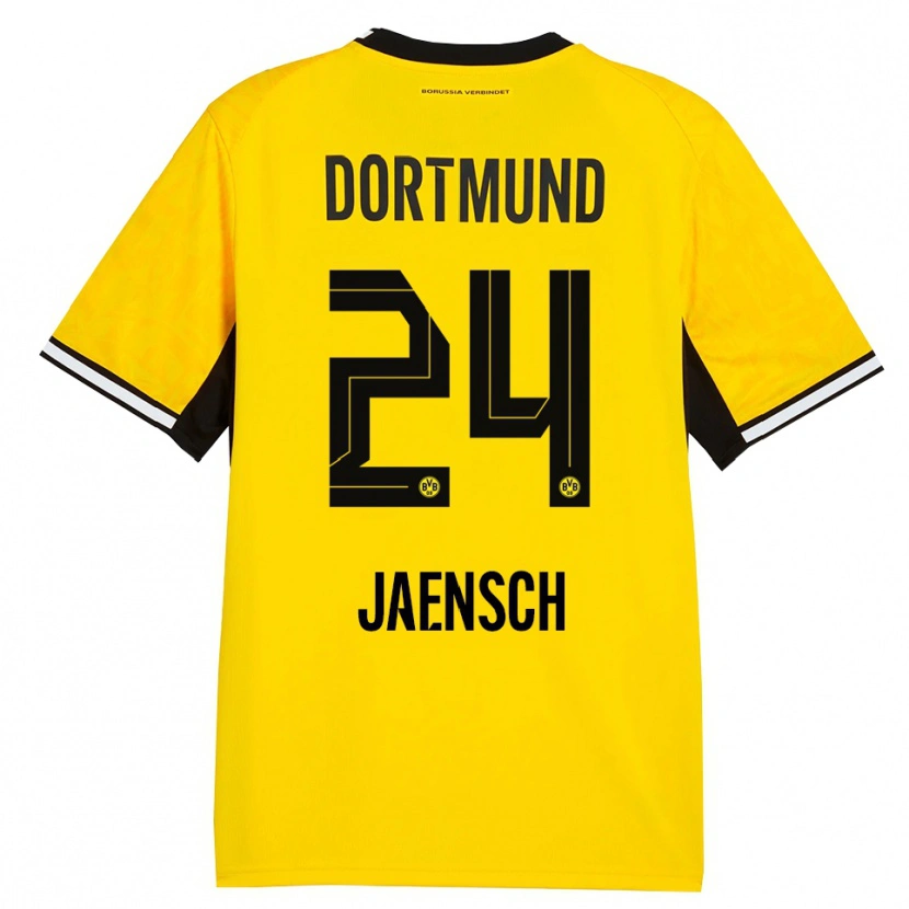 Danxen Criança Camisola Johann Jaensch #24 Amarelo Preto Branco Principal 2026/27 Camisa Brasil