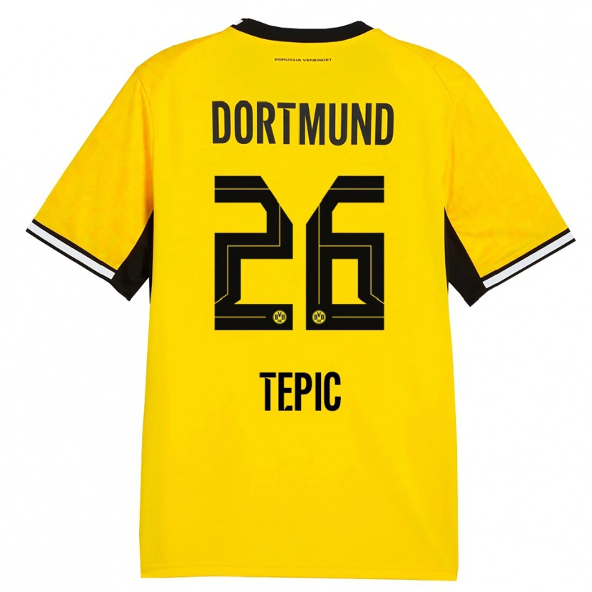 Danxen Criança Camisola Lyon Tepic #26 Amarelo Preto Branco Principal 2026/27 Camisa Brasil