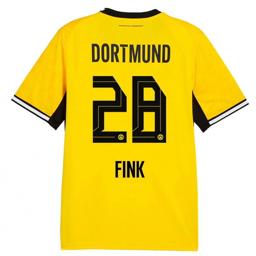 Danxen Criança Camisola Bradley Fink #28 Amarelo Preto Branco Principal 2026/27 Camisa Brasil