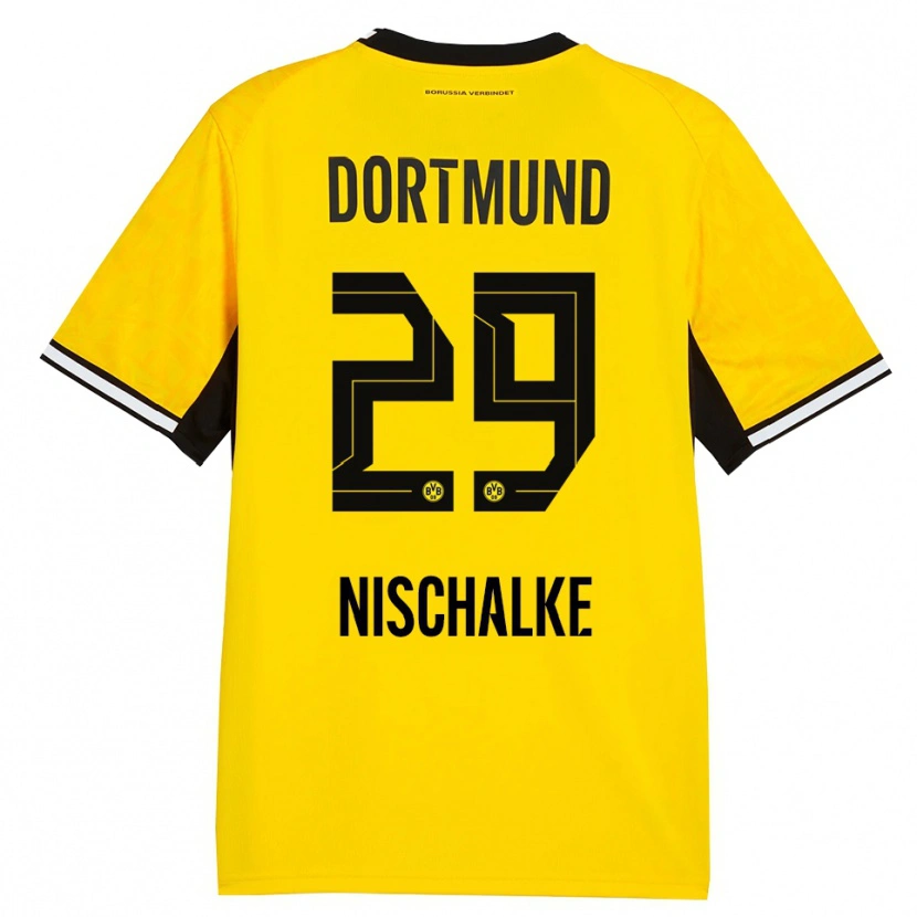 Danxen Criança Camisola Jermain Nischalke #29 Amarelo Preto Branco Principal 2026/27 Camisa Brasil