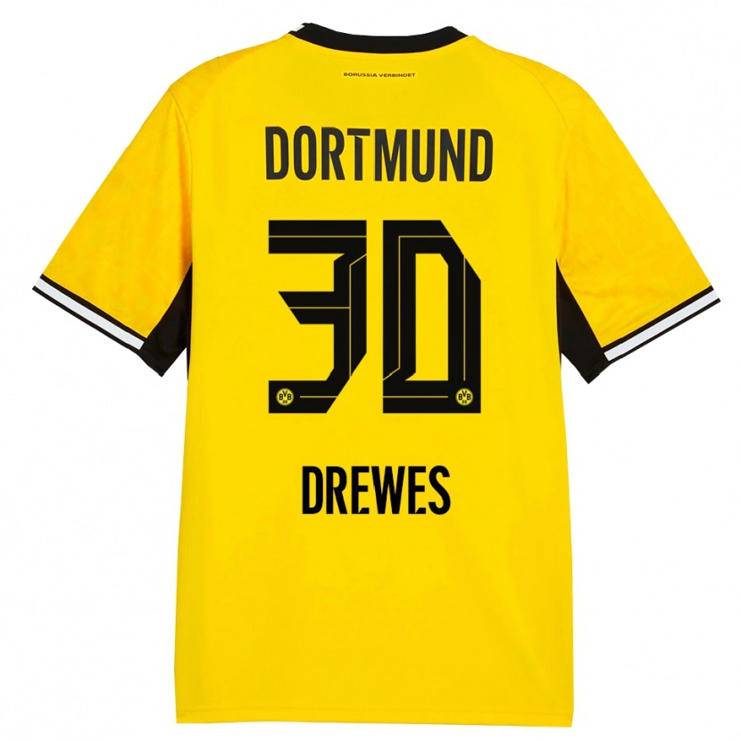 Danxen Criança Camisola Patrick Drewes #30 Amarelo Preto Branco Principal 2026/27 Camisa Brasil